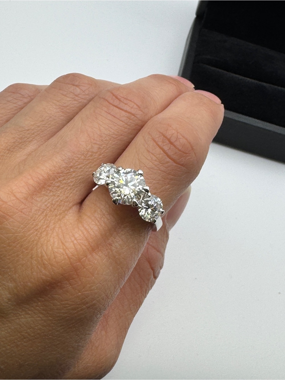 5.0 ctw Moissanite Ring on Sterling Silver ring